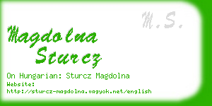 magdolna sturcz business card